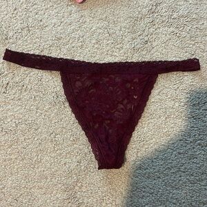 Victoria Secret burgundy thong medium